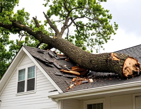 Roof damage assessment in Troy